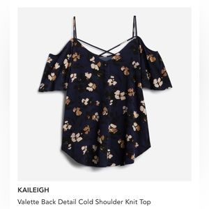 KAILEIGH BRAND - Valette Back Detail Cold Shoulder Knit Top
